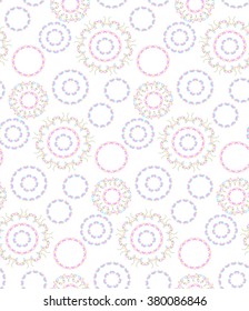 Abstract seamless background pattern with circles elements . Vector illustration , for fabric ,  wrapping, craft paper.