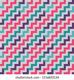 Abstract seamless background pattern with colorful triangles. Mosaic texture for prints, textile, fabric, package, cover, greeting cards.