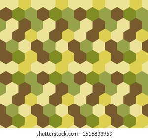 Abstract seamless background pattern with colorful hexagons. Mosaic texture for prints, textile, fabric, package, cover, greeting cards.