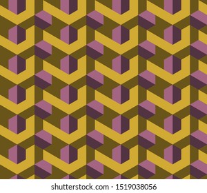 Abstract seamless background pattern with colorful hexagons. Mosaic texture for prints, textile, fabric, package, cover, greeting cards.
