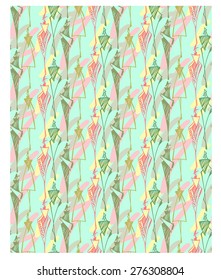 Abstract seamless background pattern with fashion silhouettes , vector illustration