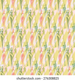 Abstract seamless background pattern with fashion silhouettes , vector illustration