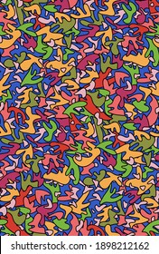 Abstract seamless background pattern. Hand drawn vector illustration. Modern design pattern.