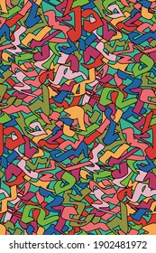 Abstract seamless background pattern. Hand drawn vector illustration. Modern design pattern.