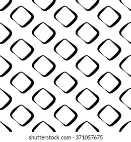 Abstract seamless background / pattern with squiggly lines. Monochrome repeatable vector texture.