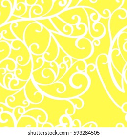 Abstract seamless background pattern with swirls. Vector illustration hand drawn. Fabric swatch, wrapping paper.