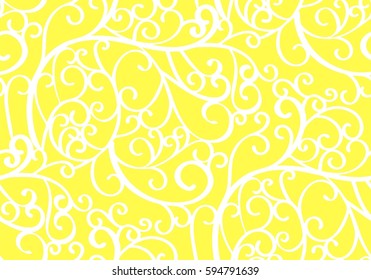 Abstract seamless background pattern with swirls. Vector illustration hand drawn. Fabric swatch, wrapping paper.