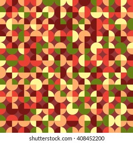 Abstract seamless background with pink and brown circles.