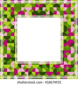 Abstract seamless background with pink-purple and green circles.