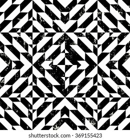 abstract seamless background, with polygon, strokes and splashes, black and white