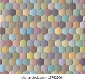 Abstract seamless background with polyhedrons in pastel colors