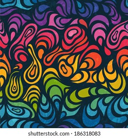 Abstract seamless background in rainbow colors. EPS 10 vector illustration.