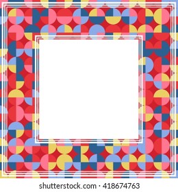 Abstract seamless background with red and blue circles.