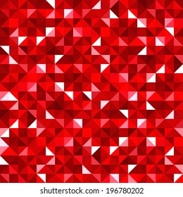 Abstract seamless background with red mosaic pattern. Vector EPS-10.