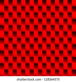 Abstract seamless background - red woven texture. EPS10 vector. Swatch included.