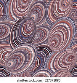 Abstract seamless background resembling a leaf mussels - vector illustration. A warm color shades of brown