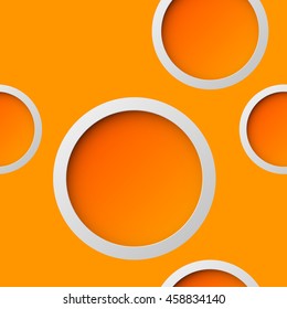 Abstract seamless background with round holes and the second bottom