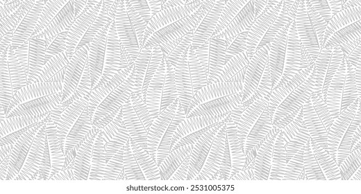 Abstract seamless background with scribbled leaves in one color. Stock vector illustration for textile or wrapping paper.