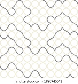 Abstract seamless background from a set of rings, contour lines. Vector illustration.