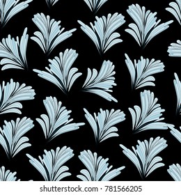 Abstract seamless background with shells or abstract flowers