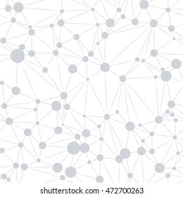 abstract seamless background showing network connections colored gray and white