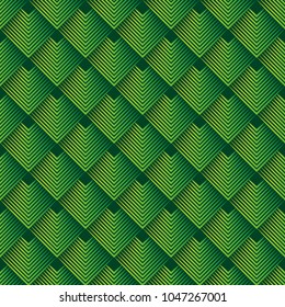 Abstract seamless background with square green lines