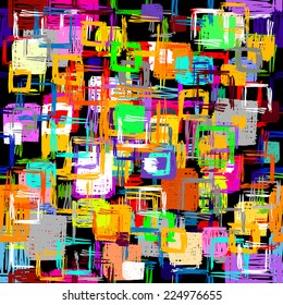 Abstract seamless background of squares graphic. Vector