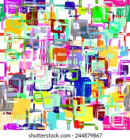 Abstract seamless background of squares graphic. Vector 