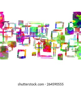 Abstract seamless background of squares graphic. Vector 