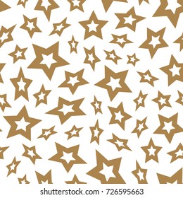 Abstract seamless background with stars. Vector illustration. Template for design and decoration backgrounds, package, covers, textile.