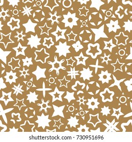 Abstract seamless background with stars. Vector illustration. Template for design and decoration backgrounds, package, covers, textile.