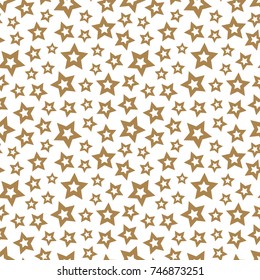 Abstract seamless background with stars. Vector illustration. Template for design and decoration backgrounds, package, covers, textile.