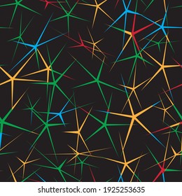 Abstract seamless background with stars. Vintage texture. Vector illustration