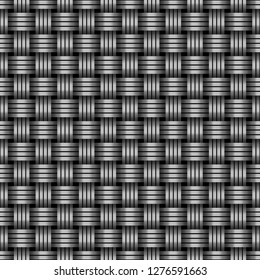 Abstract seamless background, steel texture of intertwined metal fibers, vector illustration.