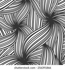 Abstract seamless background of striped leaves