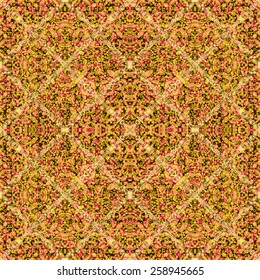 Abstract Seamless Background with Symbolical Colorful Floral Patterns. Eps10, Contains Transparencies. Vector