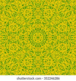 Abstract Seamless Background with Symbolical Colorful Floral Patterns. Eps10, Contains Transparencies. Vector