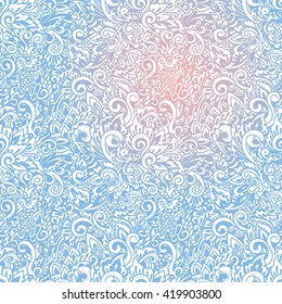 abstract seamless background, trendy doodle ornament, vector illustration