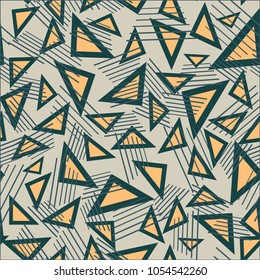 Abstract seamless background with triangles and lines.