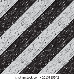 Abstract seamless background with twisted stars. Vintage texture. Vector illustration