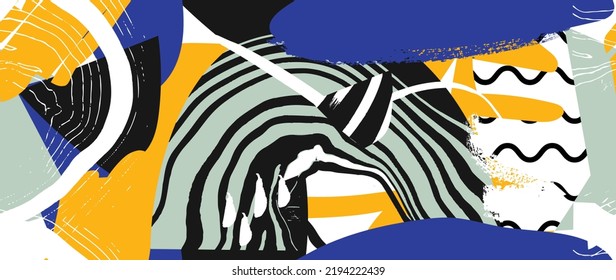 Abstract seamless background vector. Colorful watercolor wallpaper with organic shapes, paint brush texture. Seamless pattern design for wallpaper, prints, cover, fabric, wall art and home decor.