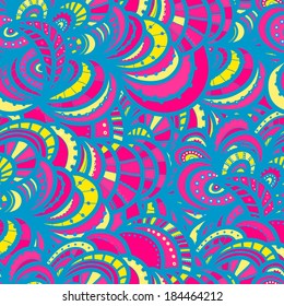 Abstract seamless background. Vector illustration. Hand drawn pattern.