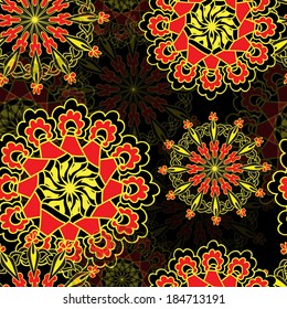 Abstract seamless background. Vector illustration. Hand drawn pattern.