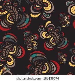 Abstract seamless background. Vector illustration. Hand drawn pattern.