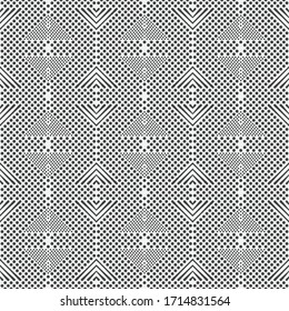 Abstract seamless background vector. Monochrome modern texture in peas. Small and more circles. Graphic design of cover, wallpaper, poster, packaging.