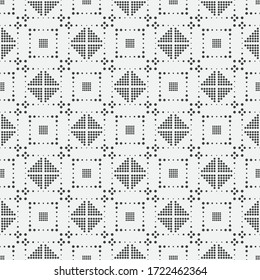 Abstract seamless background vector. Monochrome modern texture in peas. Small and more circles. Graphic design of cover, wallpaper, poster, packaging.