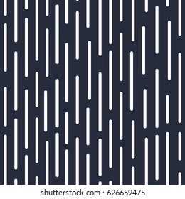 Abstract seamless background. Vertical white rounded stripes on dark blue background. Vector illustration.