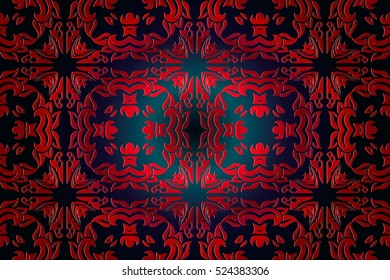 abstract seamless background vintage openwork pattern of red on a black background