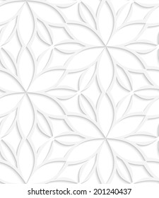 Abstract Seamless Background White Flower Detailed Stock Vector ...