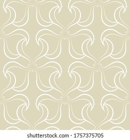 Abstract seamless background. White print on olive green. Vector illustration